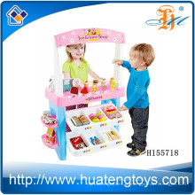 Novo conjunto de jogo de supermercado multifuncional, crianças fingir jogo de stall mercado adequado jogo com scanner H155718
